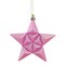 DAK 12ct Pink Bubblegum Matte Glittered Star Shatterproof Christmas Ornaments 5"